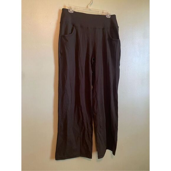 ESOFT Wide Leg Pants High-Waisted Yoga Work Dress Pants Pockets L NWOT - Picture 4 of 8